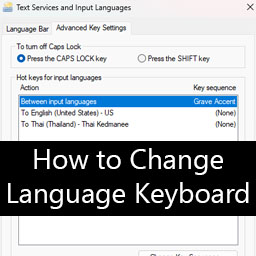 How to change keyboard language