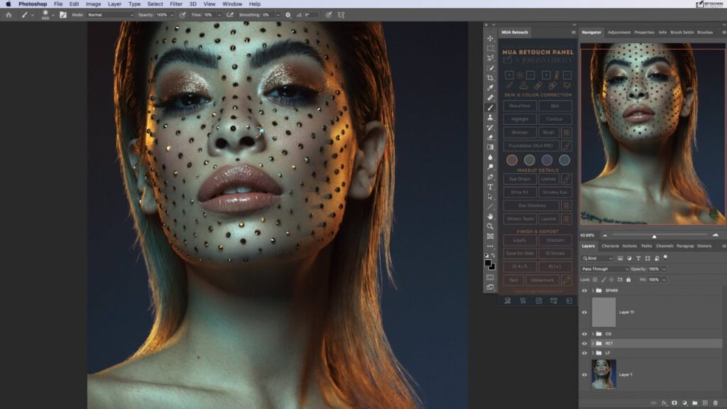 MUA Retouch Panel