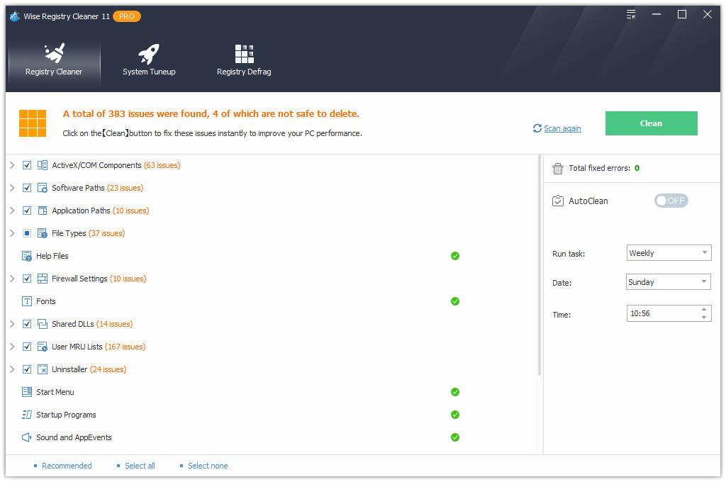 Wise Registry Cleaner Pro