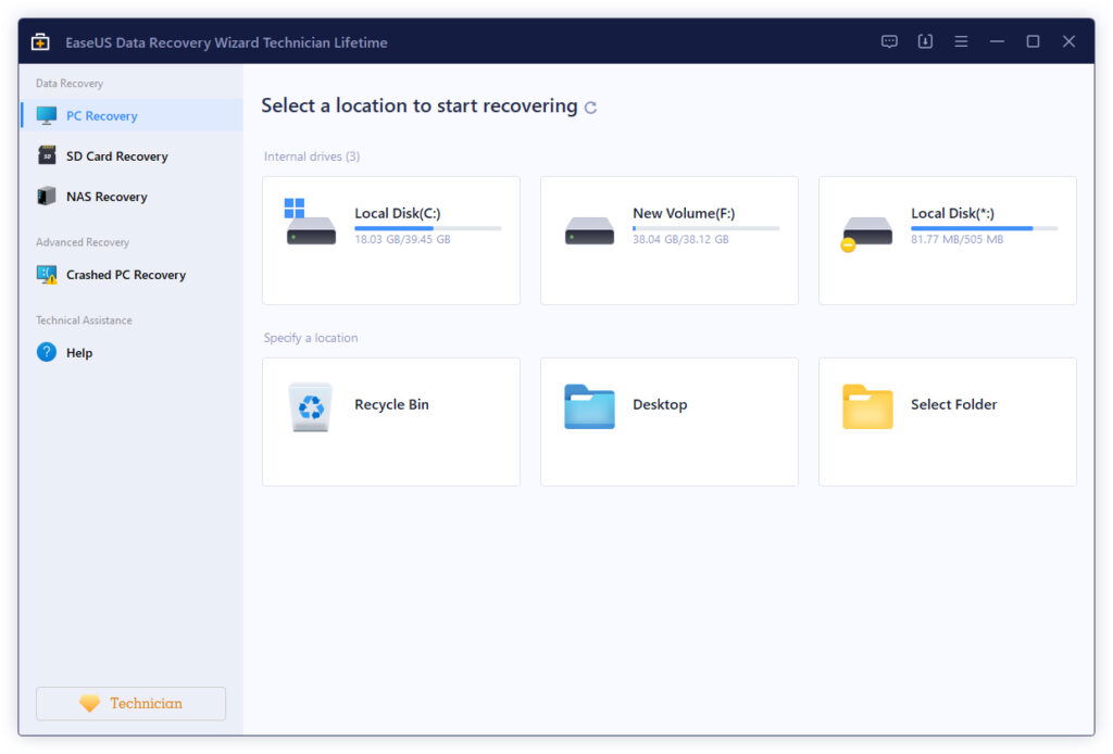 EaseUS Data Recovery Wizard Technician