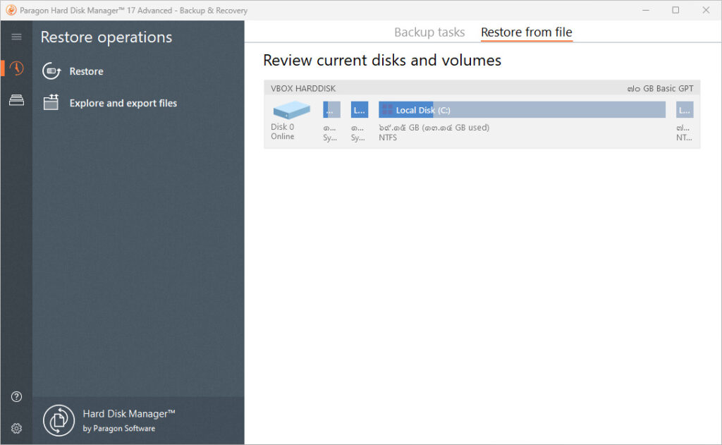 Paragon Hard Disk Manager