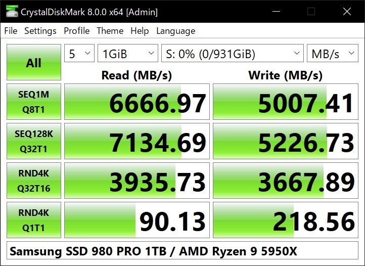 CrystalDiskMark Screenshot