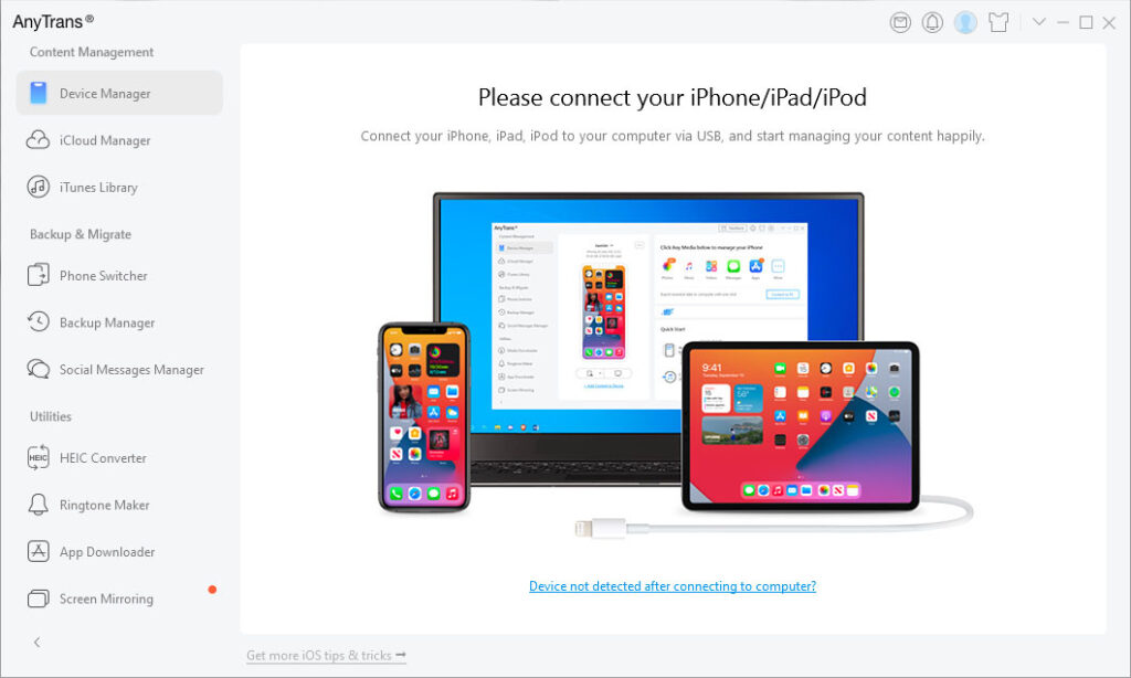 AnyTrans for iOS Screenshot