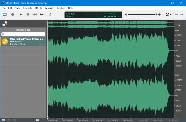 OcenAudio Screenshot