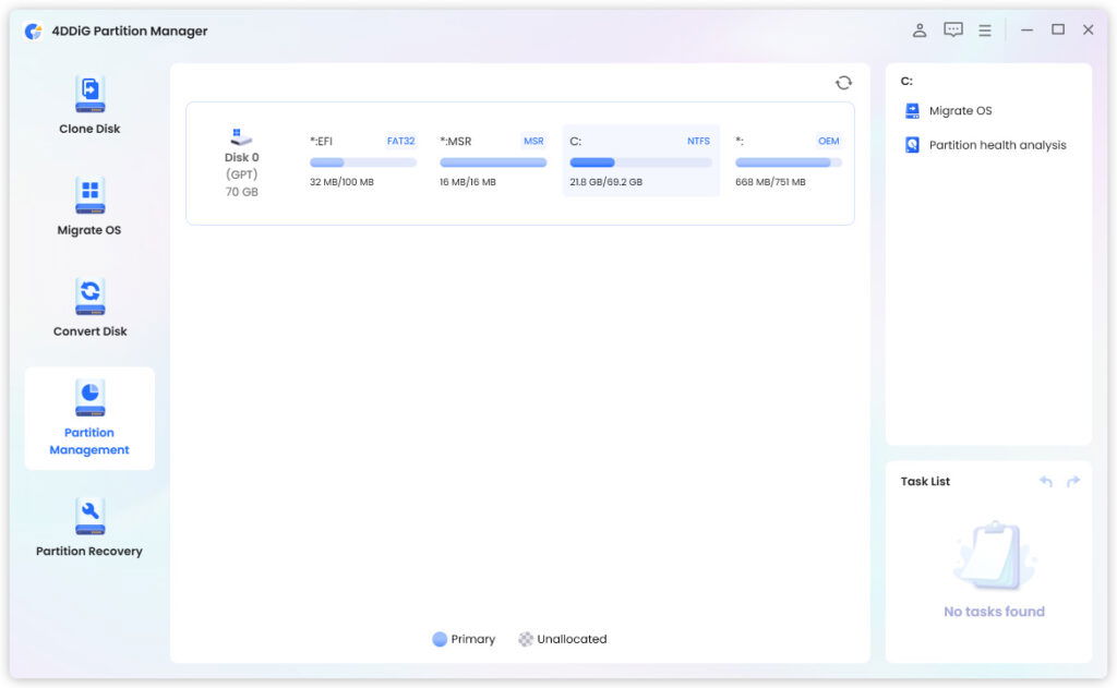 4DDiG Partition Manager