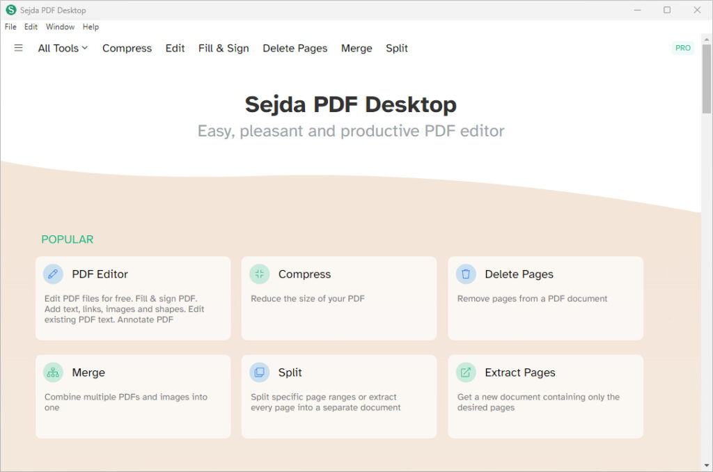 Sejda PDF Desktop Pro Screenshot