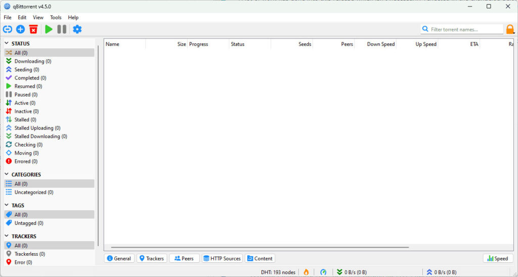 qBittorrent Screenshot