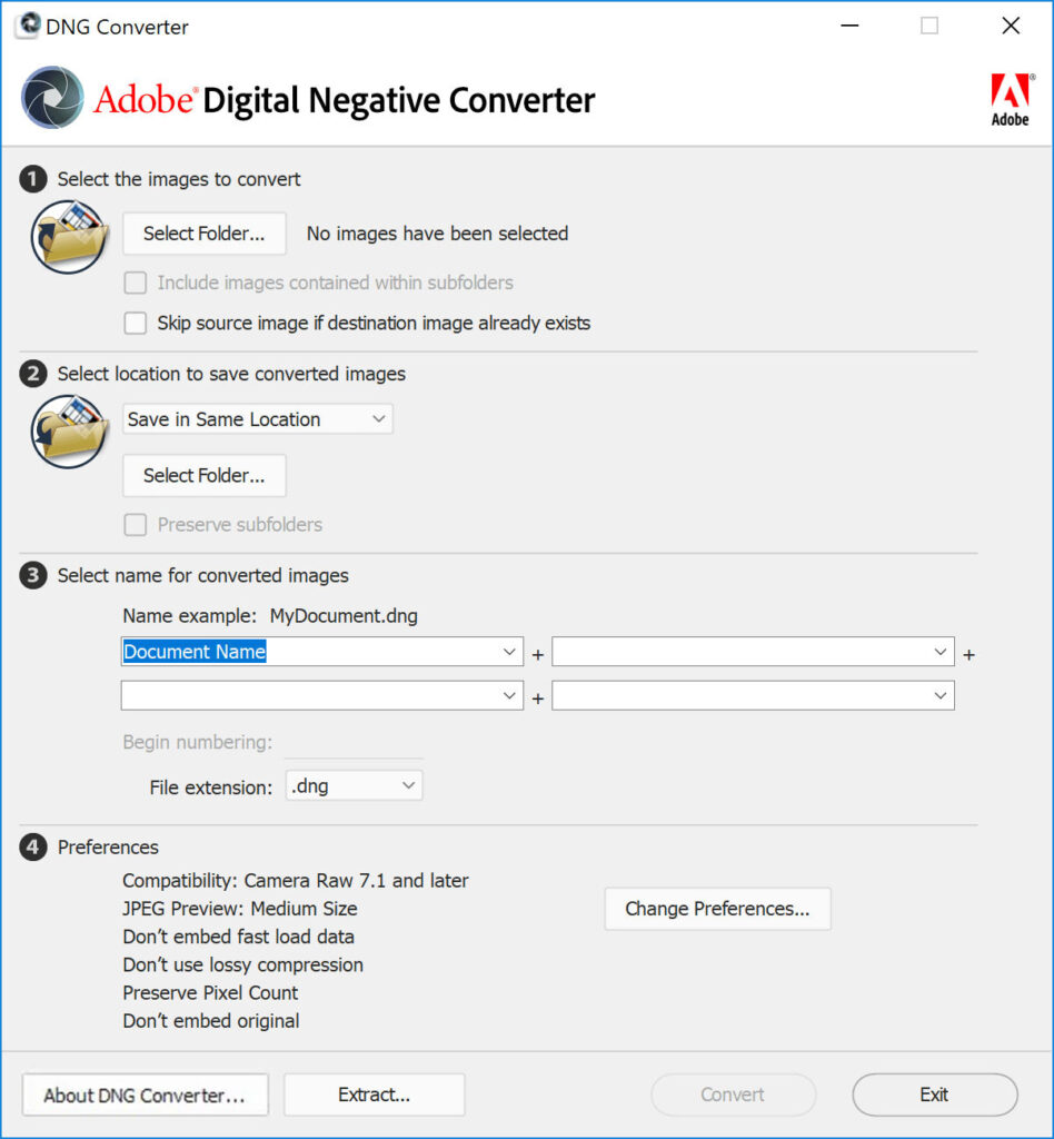 Adobe DNG Converter