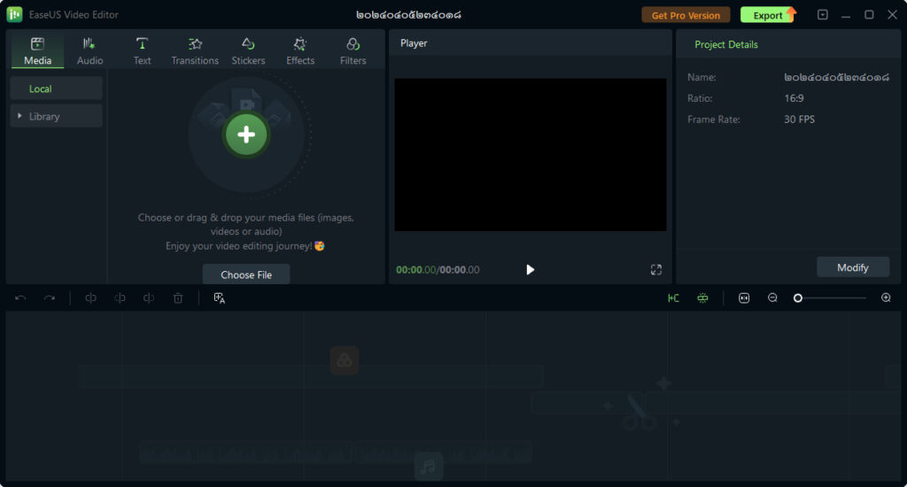 EaseUS Video Editor Pro