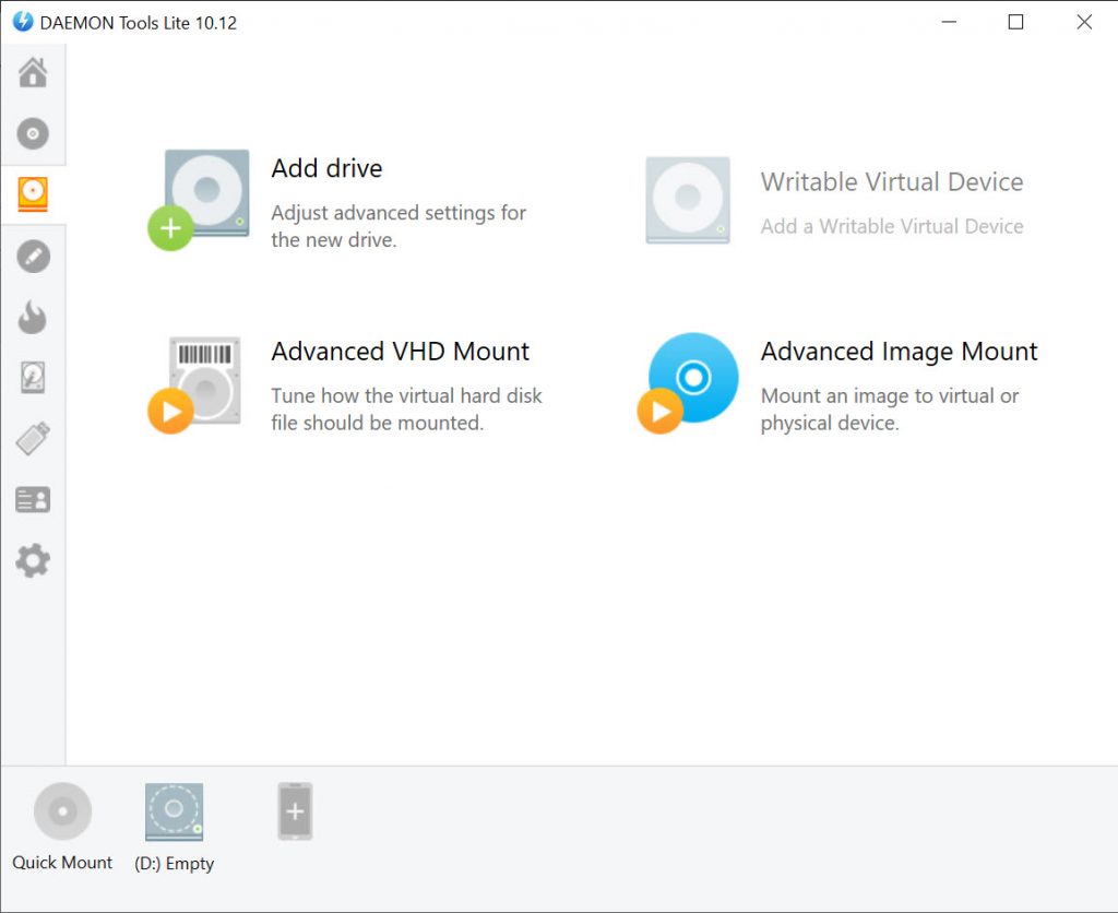 DAEMON Tools Lite Screenshot