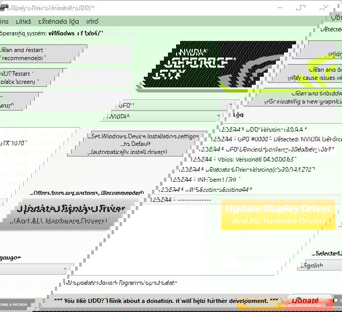 Display Driver Uninstaller DDU