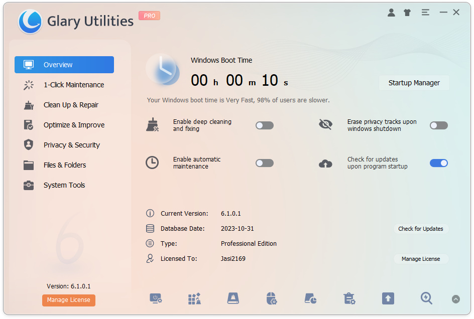 Glary Utilities Pro Screenshot