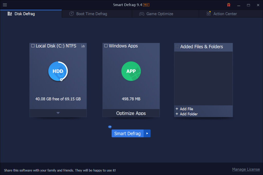 IObit Smart Defrag Pro