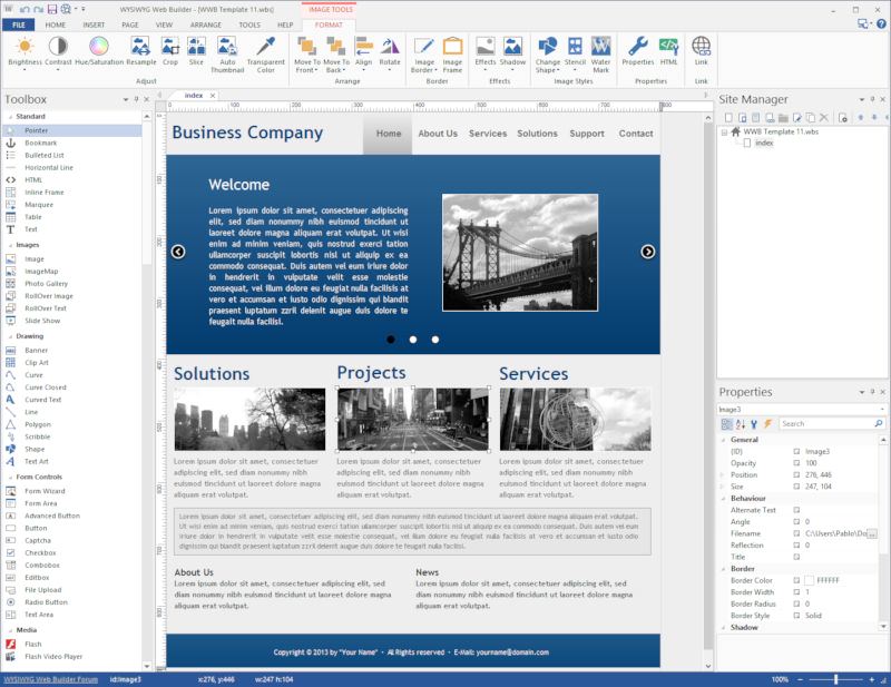 WYSIWYG Web Builder Screenshot
