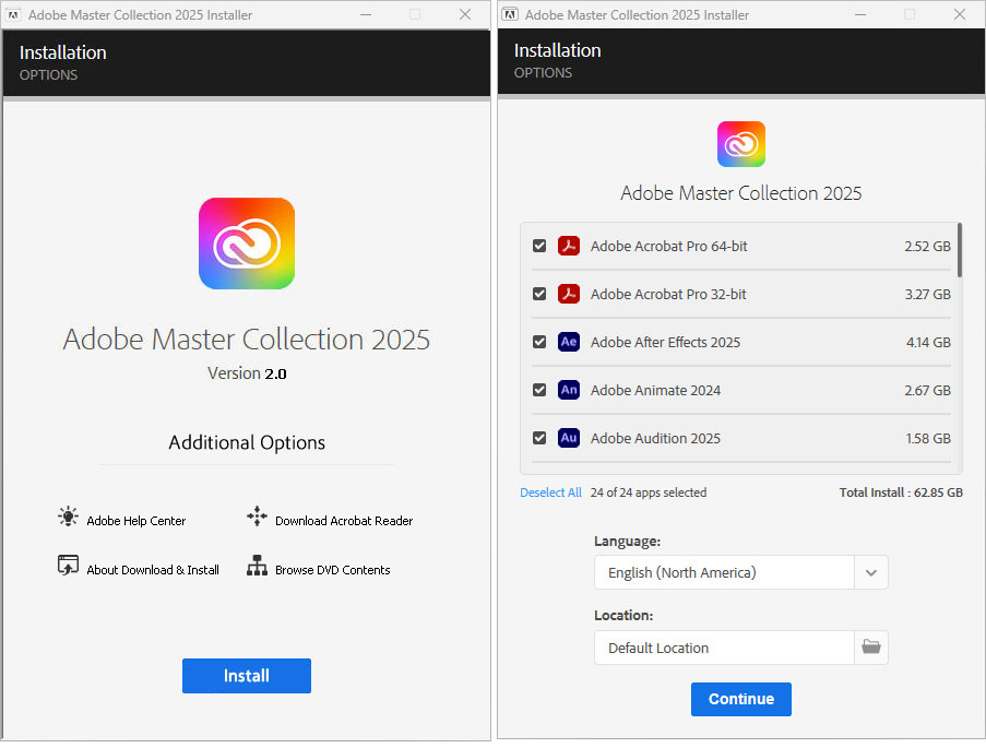 Adobe Master Collection 2025 Screenshot