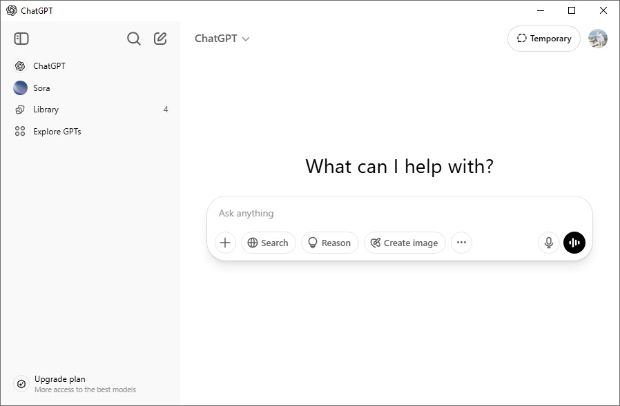 ChatGPT Desktop Screenshot