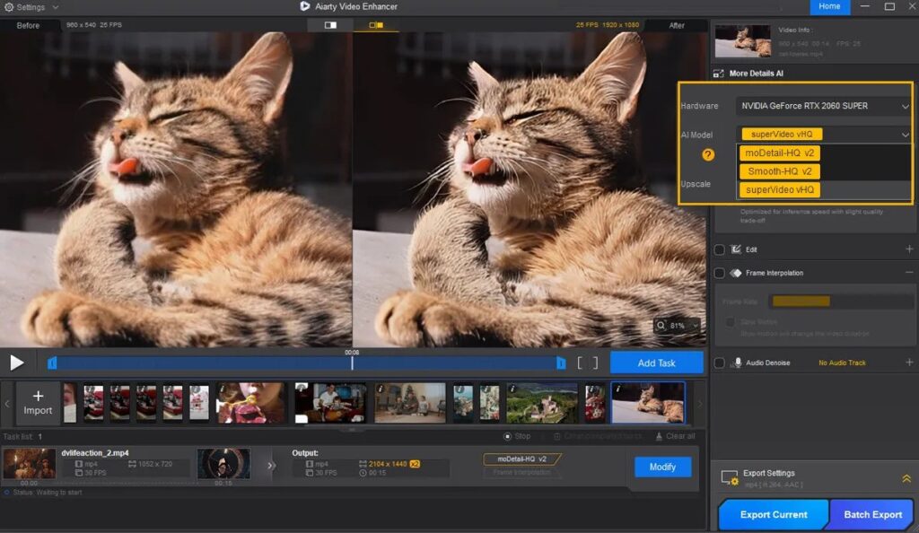 Aiarty Video Enhancer Screenshot